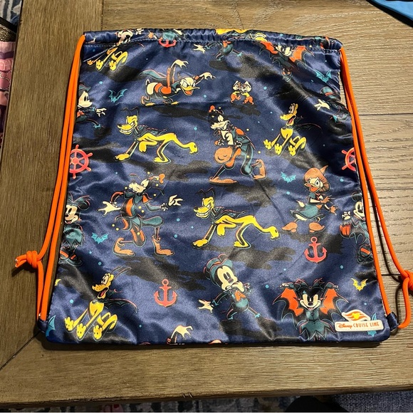 Disney Kids Drawstring Backpack Set - Pink and Navy - Picture 5 of 6